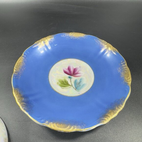 Royal Sealy Porcelain Teacup And Saucer Set Cup Textured Floral Pattern Vintage - Picture 12 of 14